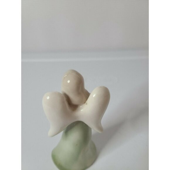 Angel Holding Harp Statue Hand Painted  Vintage - Picture 4 of 6